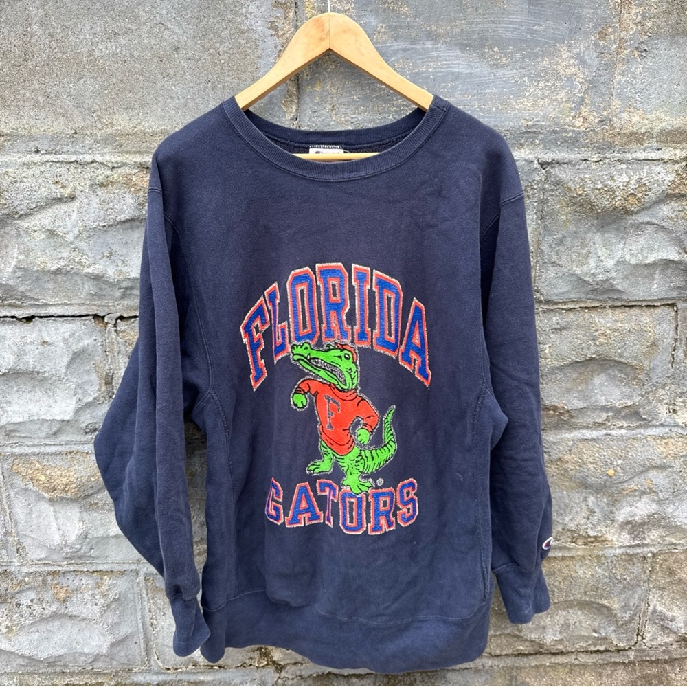 VTG Florida Gators Sweatshirt Large Champion Reverse Weave 80s USA Crewneck